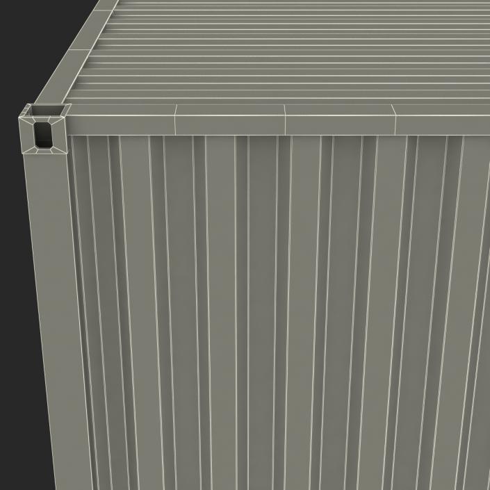 3D 40 ft ISO Container Red model