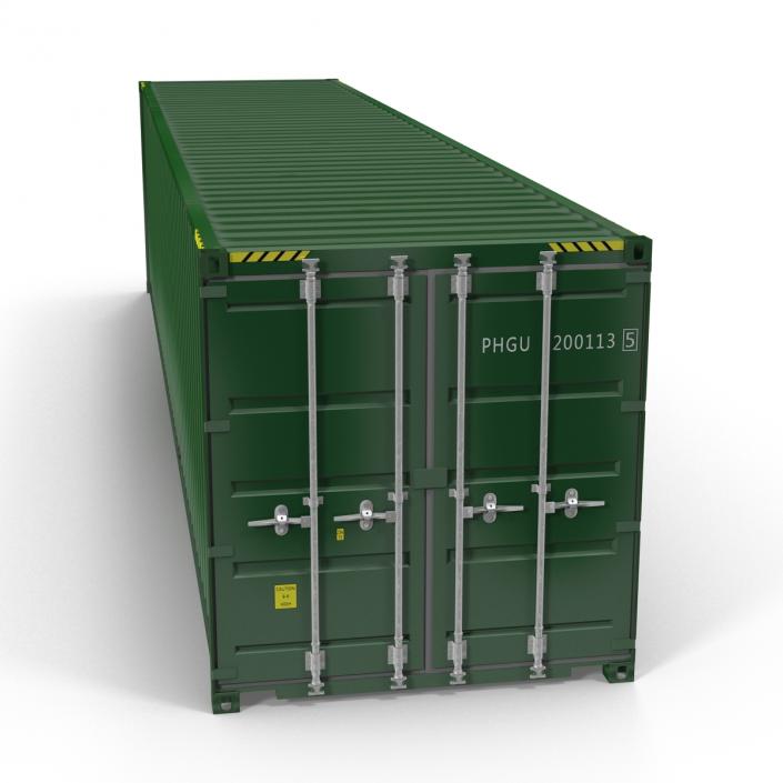 3D model 40 ft ISO Container Green