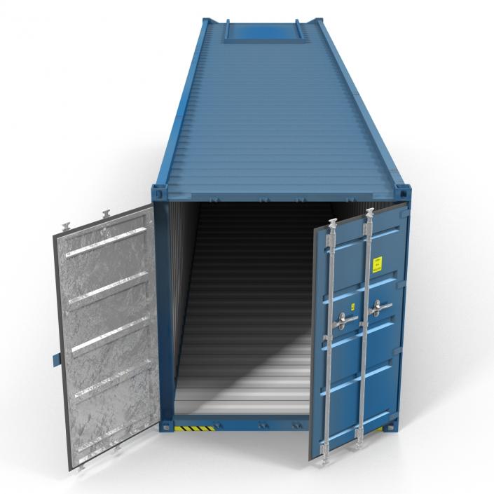 3D 40 ft ISO Container Blue 2