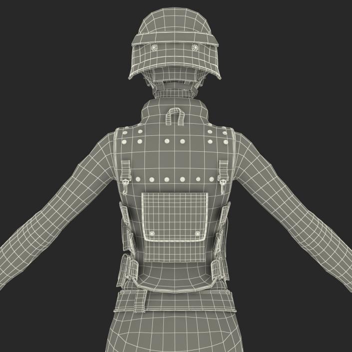 3D SWAT Woman Asian 2 model