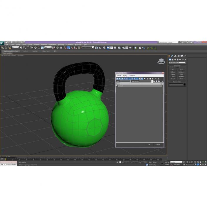 3D Kettlebell 2 Green model