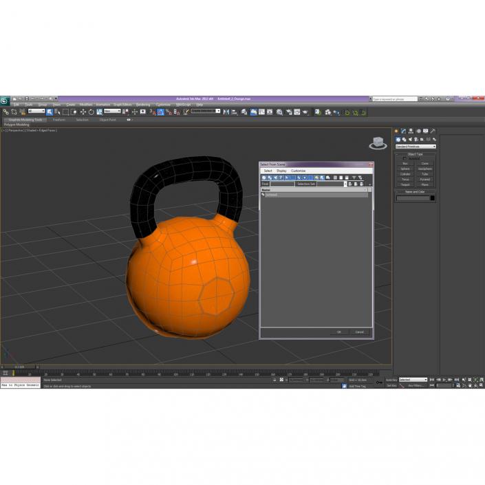 Kettlebell 2 Orange 3D model