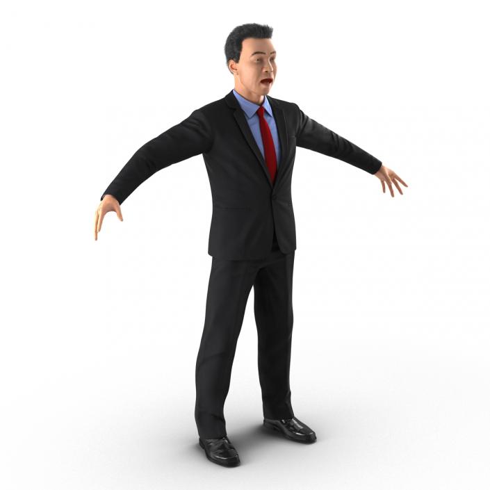 Asian Businessman Rigged 3D model