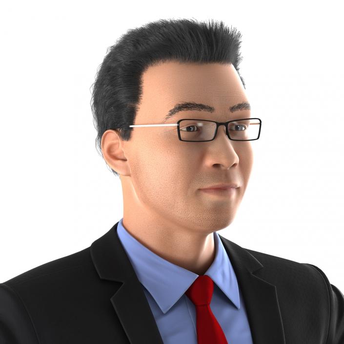 3D Asian Businessman Rigged 2