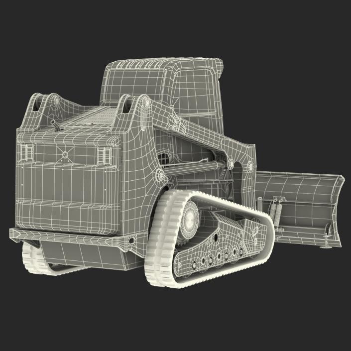 3D model Compact Tracked Loader with Blade Rigged