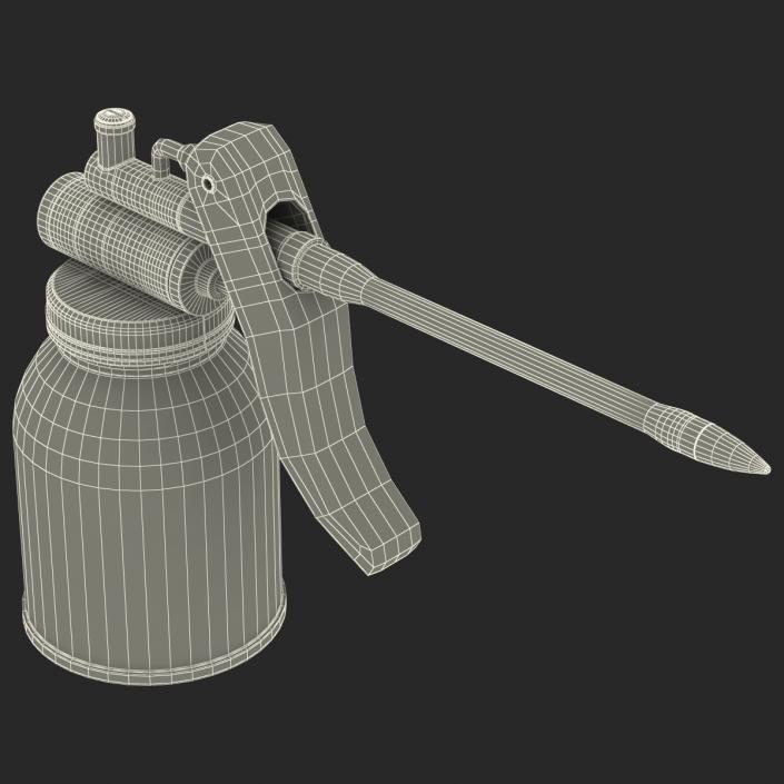 3D Oil Can 3 Red model