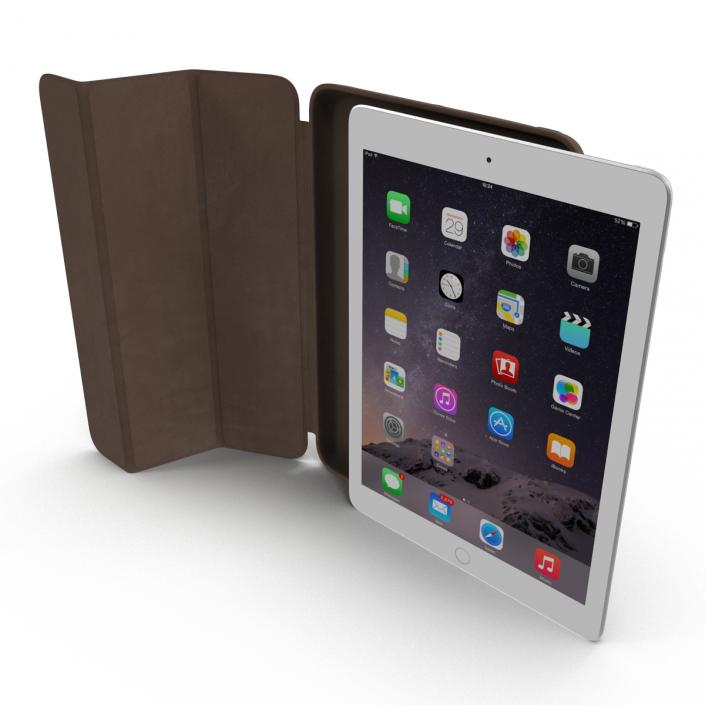 iPad Air 2 Silver and Smart Case 3D