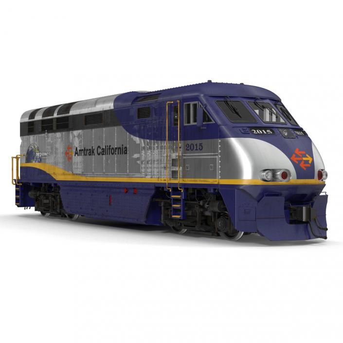 3D Diesel Electric Locomotive F59 PHI Amtrak