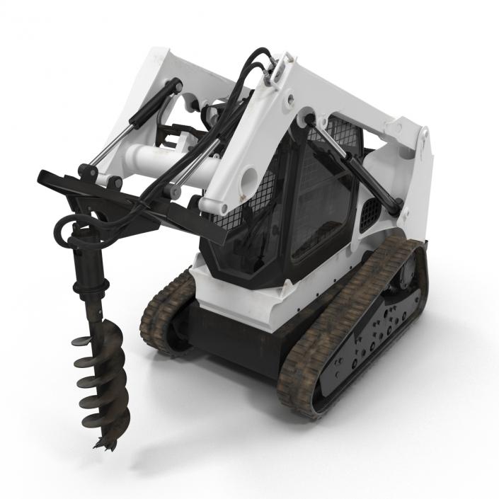3D Compact Tracked Loader with Auger model