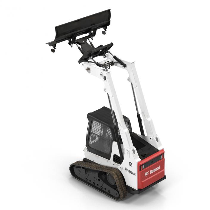 Compact Tracked Loader Bobcat With Blade Rigged 3D