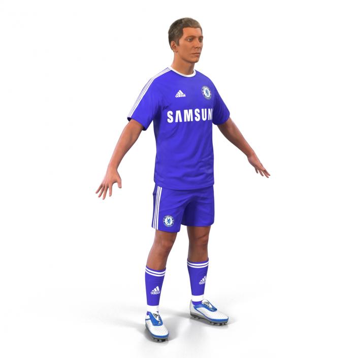3D model Soccer Player Chelsea Rigged 2