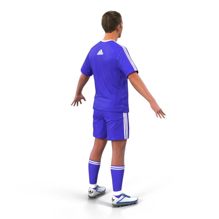 3D model Soccer Player Chelsea Rigged 2
