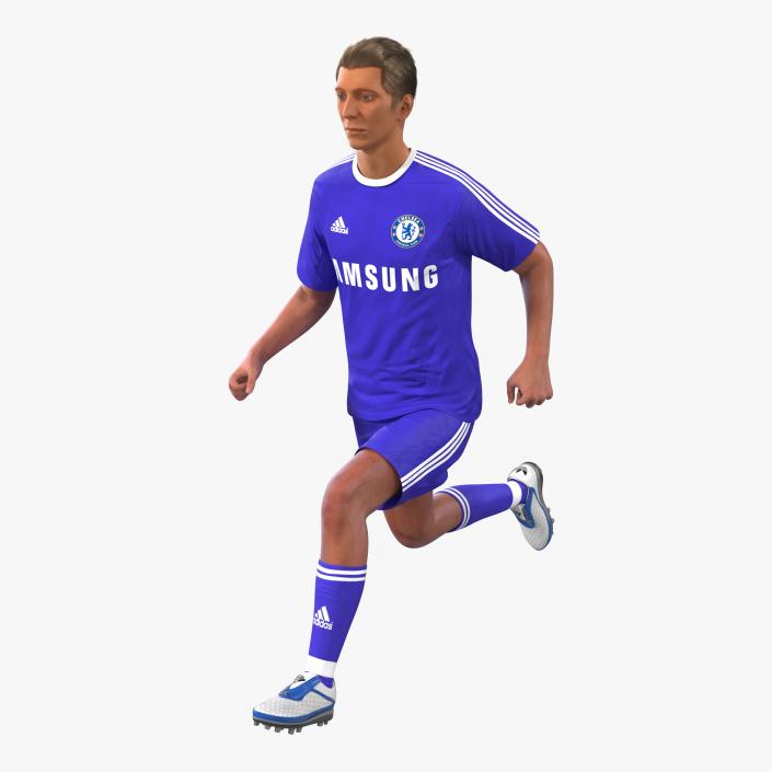 3D Soccer Player Chelsea Rigged model