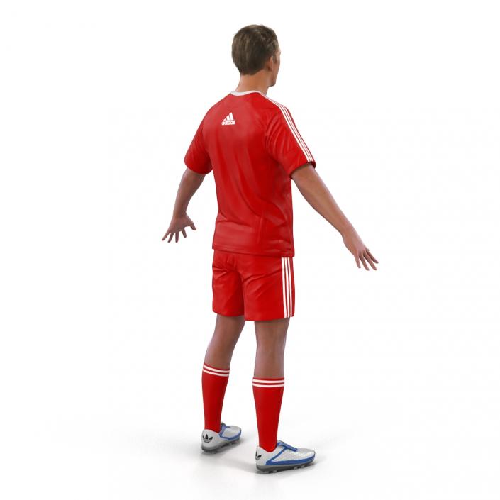 3D model Soccer Player Liverpool Rigged