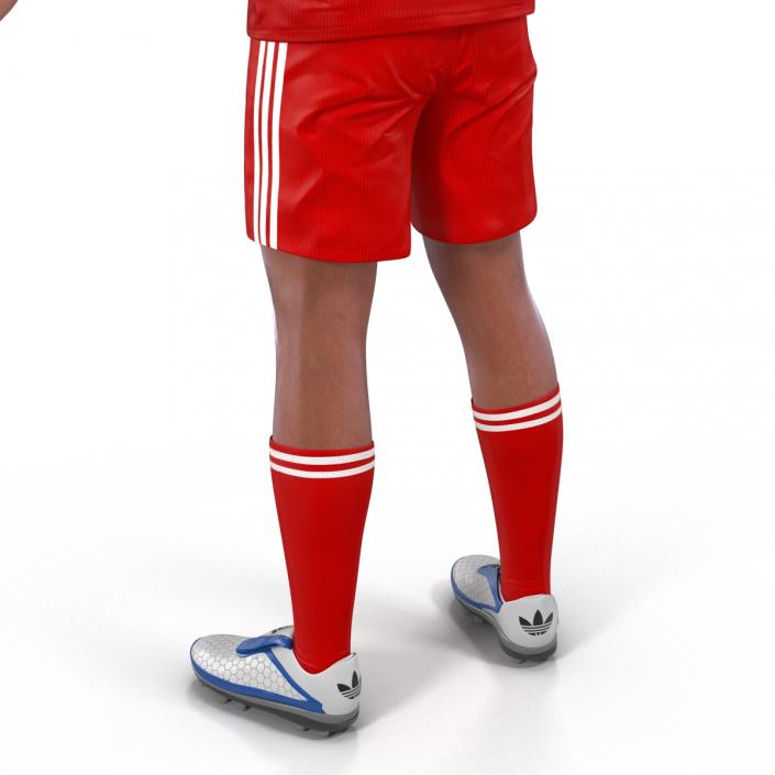 3D model Soccer Player Liverpool Rigged