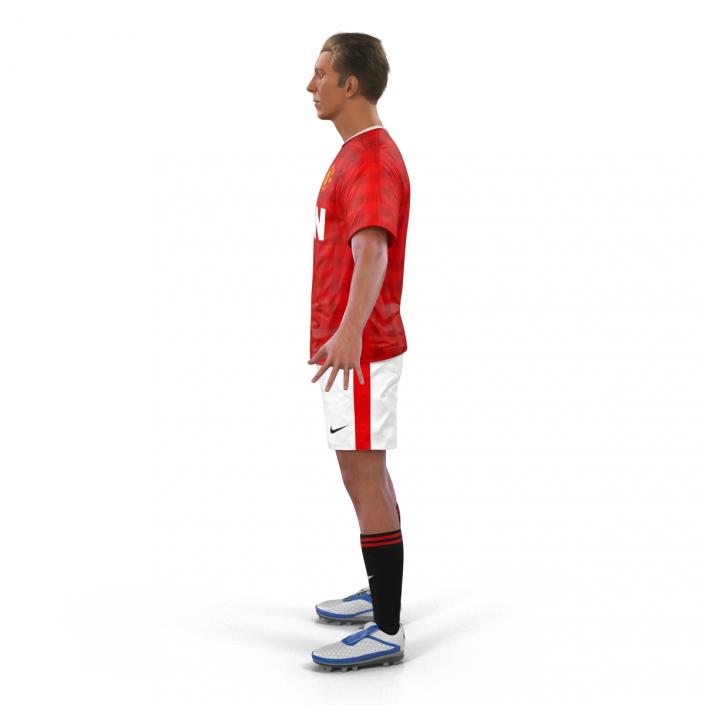 3D model Soccer Player Manchester United Rigged 2