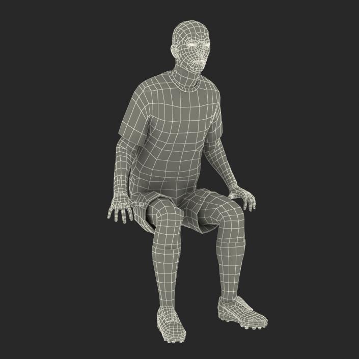 3D model Soccer Player Manchester United Rigged 2