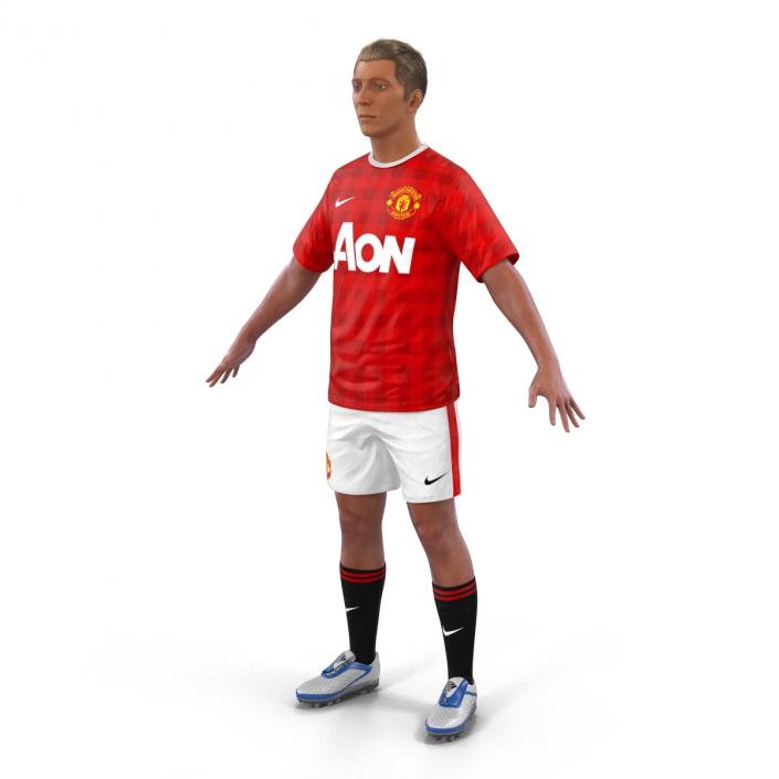 3D Soccer Player Manchester United Rigged model