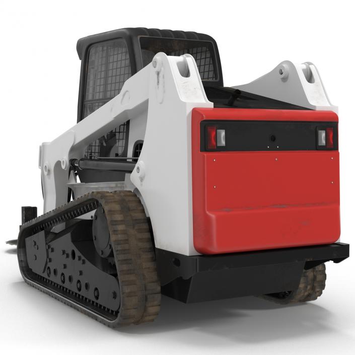 Compact Tracked Loader With Brush Saw Rigged 3D model
