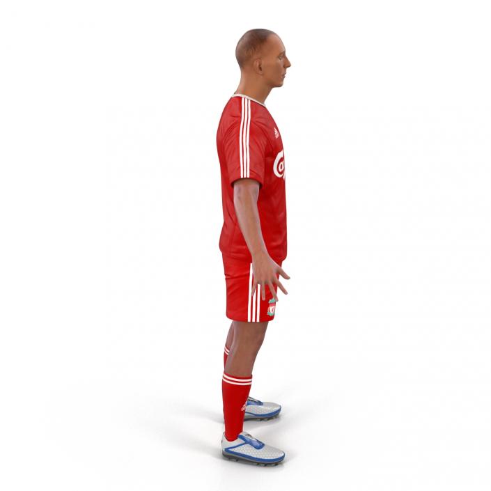 3D Soccer Player Liverpool model