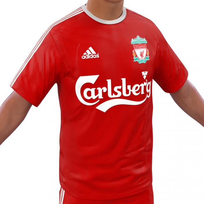 3D Soccer Player Liverpool model