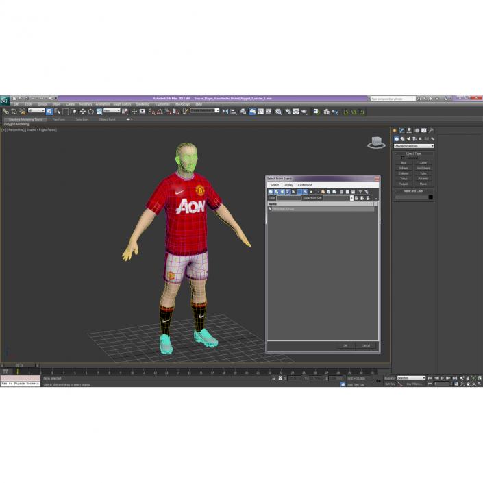 3D Soccer Player Manchester United
