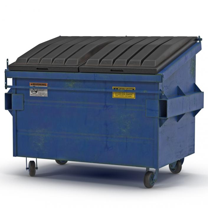 3D Dumpster Blue model