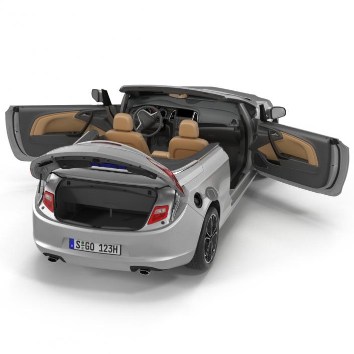 Generic Cabriolet Rigged 3D model