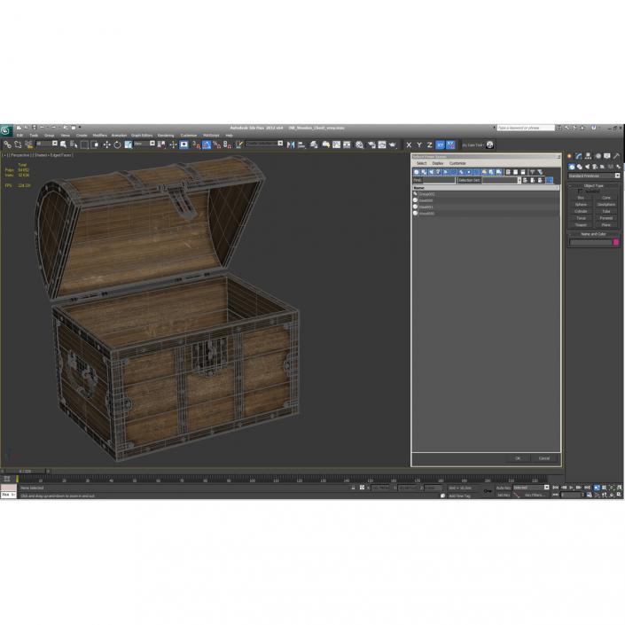 3D Old Wooden Chest