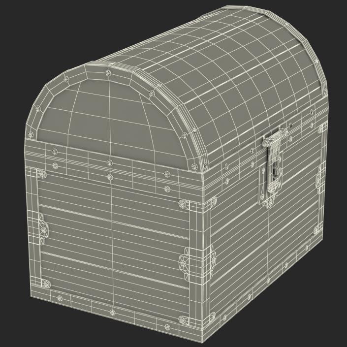 3D Old Wooden Chest 2 model