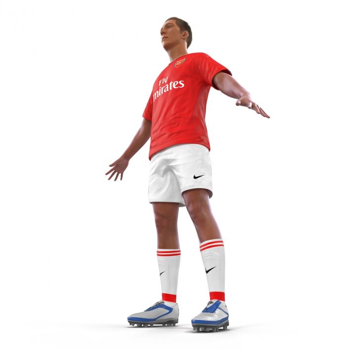 3D Soccer Player Arsenal Rigged model