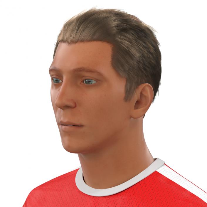3D Soccer Player Arsenal with Hair