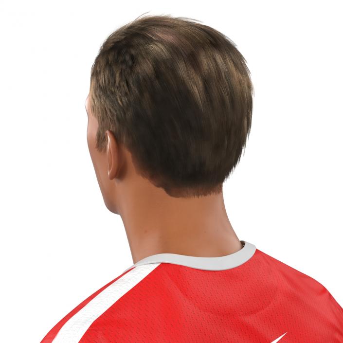 3D Soccer Player Arsenal with Hair