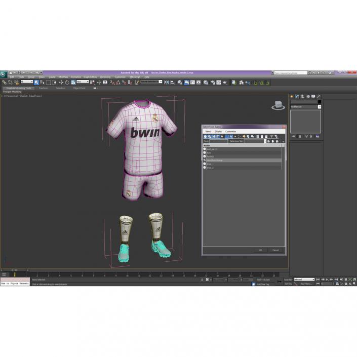 3D Soccer Clothes Real Madrid