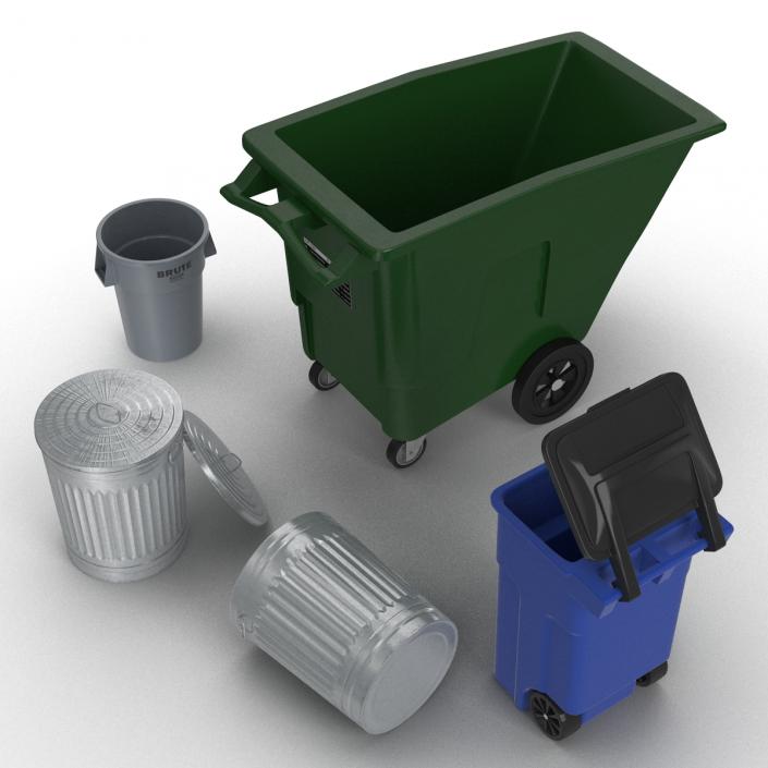 3D Garbage Cans 3D Models Collection model