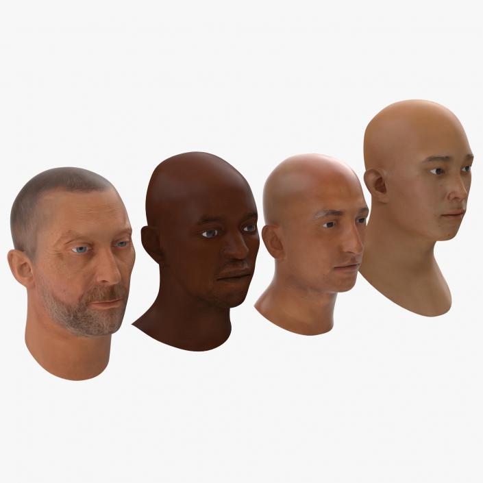 3D Male Heads Collection