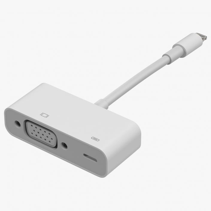 3D model Apple Lightning to VGA Adapter
