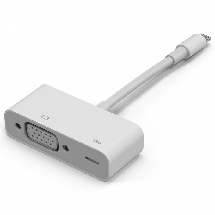 3D model Apple Lightning to VGA Adapter