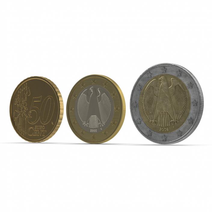 3D German Euro Coins 3D Models Collection model