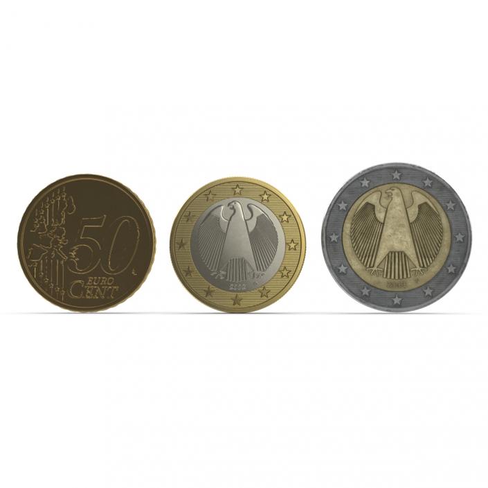 3D German Euro Coins 3D Models Collection model