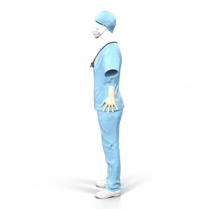 3D Female Surgeon Dress 10 model