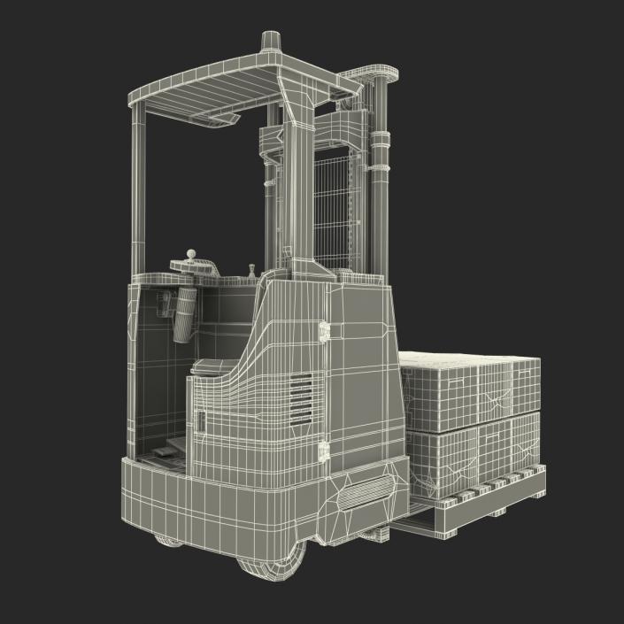 Rider Stacker Red and Pallet 3D Models Set 3D