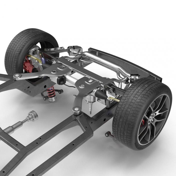 Sedan Chassis Drivetrain 3D model