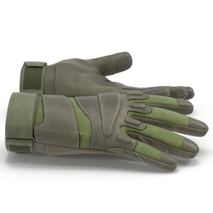 3D US Soldier Gloves Green model