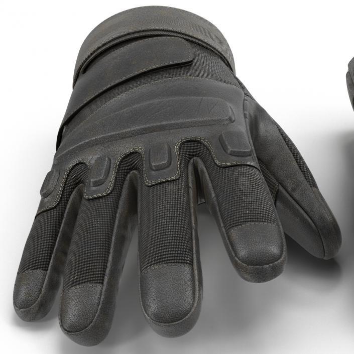 3D US Soldier Gloves Black model