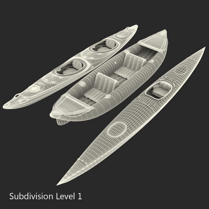 Kayaks Collection 3D