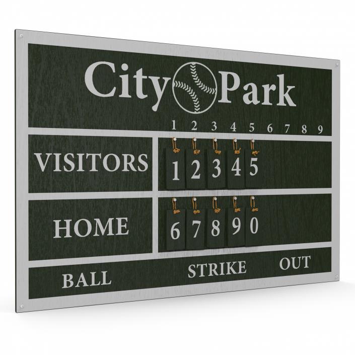 Baseball Scoreboard 3D model