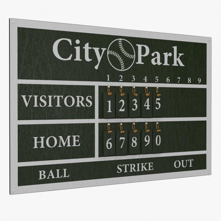 Baseball Scoreboard 3D model
