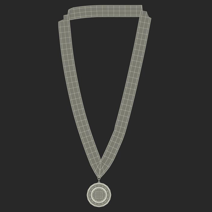 3D Award Medal Silver model