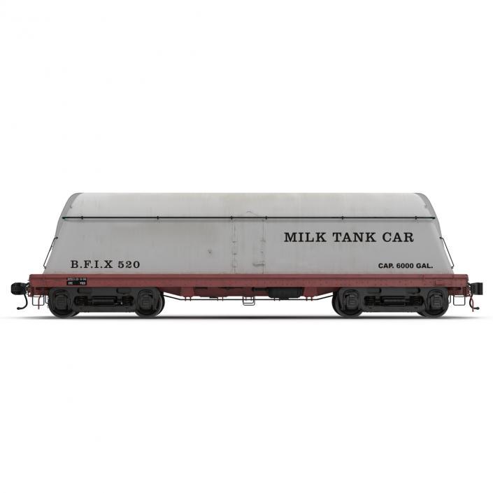 3D Milk Tank Car model